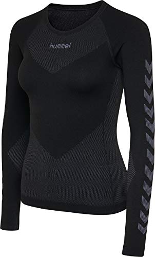 hummel Damen First Seamless L/S Trikot, Black, M-L