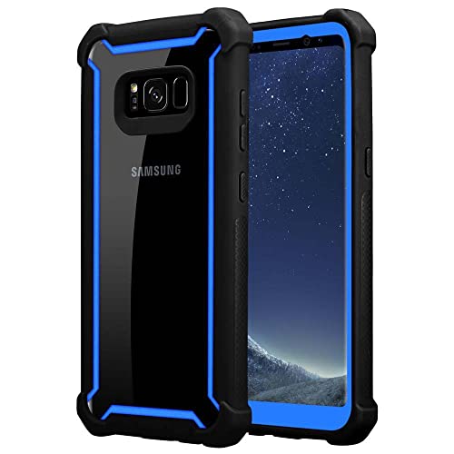 Cadorabo Hülle kompatibel mit Samsung Galaxy S8 Plus Schutzhülle TPU Silikon Case Outdoor Hybrid Design Anti Rutsch Slim Kratzfest Gummi mit Rundumschutz Case Hülle für Galaxy S8 Plus in Schwarz