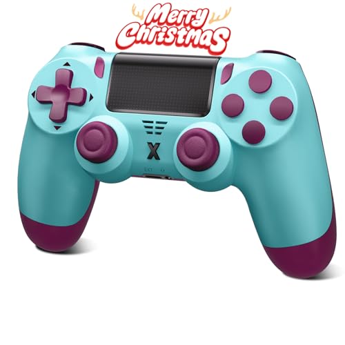 Glitfix Wireless Controller für PS-4, Controller Wireless für PS-4/Pro/Slim/PC, Bluetooth Gamepad Joystick mit Dual Vibration Touch Panel 3.5mm Audio Jack Six-Axis