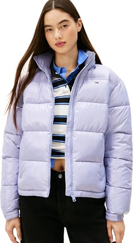 Tommy Jeans Damen Pufferjacke Essential Glänzend, Violett (Periwinkle Dusk), XL