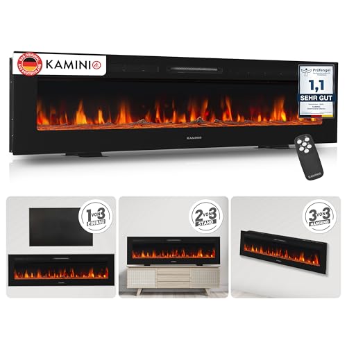 KAMINIO® Marlon PRO 70 Elektrokamin mit Heizung [Stand, Einbau & Wand]