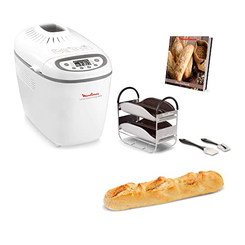 Moulinex OW6101 Home Bread Baguette Brotbackautomat, Kunststoff, 1.5 kilograms, Weiß