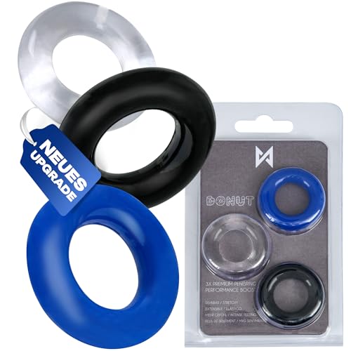 Penisring Cockring Eichelring Set, Ballstretcher und Stauring für Potenzsteigerung, längere Erektion by BIG DINGELING