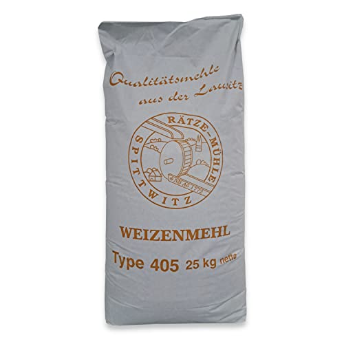 Weizenmehl 25kg Typ 405 von Rätze-Mühle aus regionalen, naturbelassenen Weizen