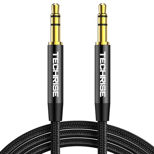 TechRise AUX Kabel 3,5mm Klinkenkabel mit Nylon Geflecht (1m)