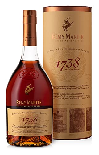 Remy Martin 1738 Accord Royal 40% vol. (1 x 0,7l) – Premium-Cognac aus Frankreich in hochwertiger Geschenkverpackung
