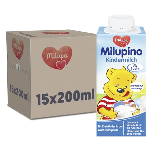 Milupa Milupino Kindermilch trinkfertig 15x200ml, 1-3 Jahre, für Kleinkinder in der Wachstumsphase