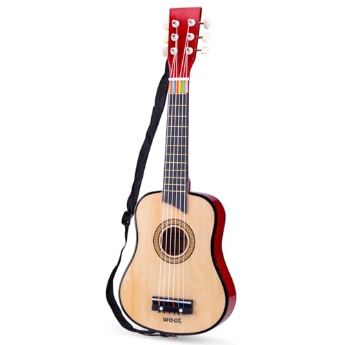 New Classic Toys - 10304 - Musikinstrument - Spielzeug Holzgitarre - Deluxe - Naturell, Kinder (Unisex)