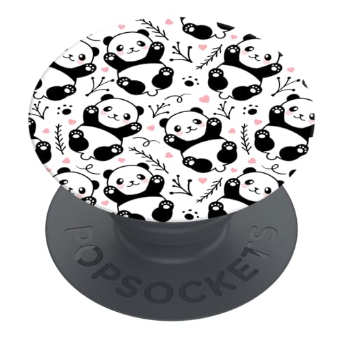PopSockets | PopGrip | Ausziehbarer Halterung und Griff für Smartphones und Tablets | Fingerhalter Basic Panda Boom