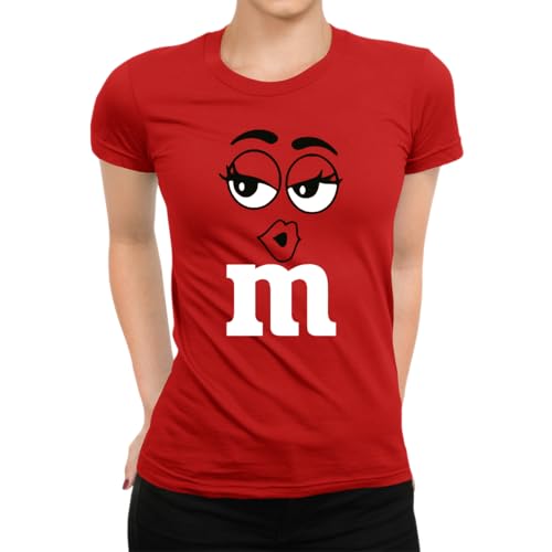 M Faschingskostüm Gruppen Verkleidung Aufdruck - Karneval Fasching Kostüm Damen T-Shirt, Rot, S