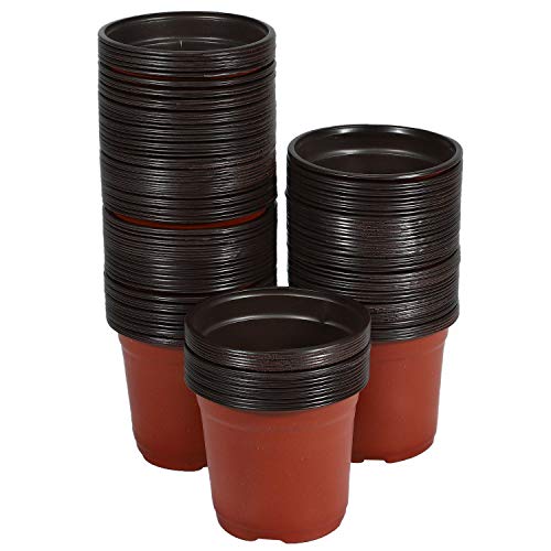 Gaetooely 150 StüCk 4.72 Zoll Kunststoff Blumens？Mlinge Baumschul Lieferungen Pflanz Gef？？ Topf/T？Pfe Beh？Lter Samen Start T？Pfe Pflanz T？Pfe