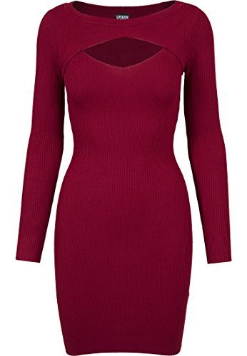 Urban Classics Damen Ladies Cut Out Dress Kleid, Rot (Burgundy 606), M EU