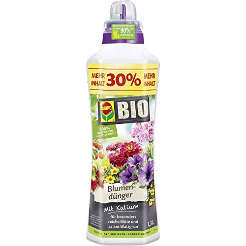 COMPO BIO Blumendünger, 1,3 L, natürlicher Flüssigdünger