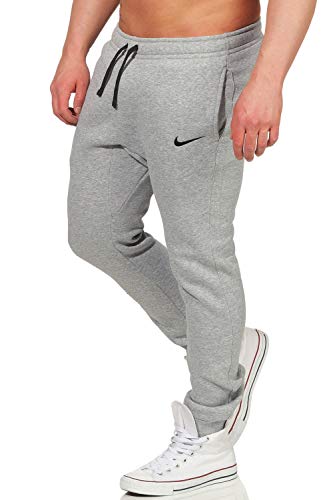 Nike Herren Jogginghose Club 19, Dark Grey Heather/Black/Black, L, AJ1468-063