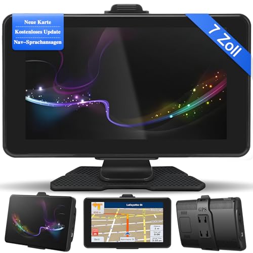 Navi für wohnmobile,7 Zoll,LKW navigationsgeräte GPS Auto Echtzeit-Verkehr mit HD Display und Sprachsteuerung Europa-Karte für Langstrecke,navigationsgeräte für Auto Stadtfahrten und Reisen