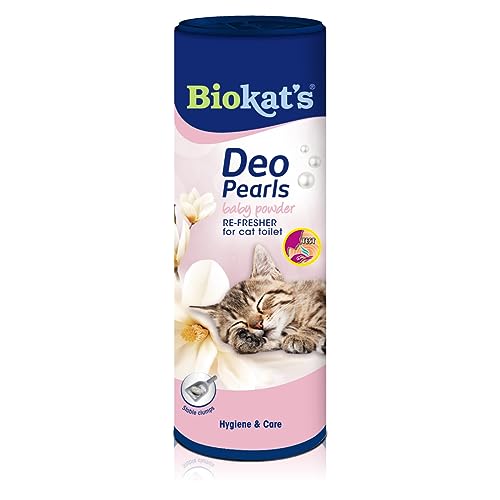 Biokat's Deo Pearls Baby Powder - Streuzusatz mit Duft für Frische und feste Klumpen in der Katzentoilette - 1 Dose (1 x 700 g)