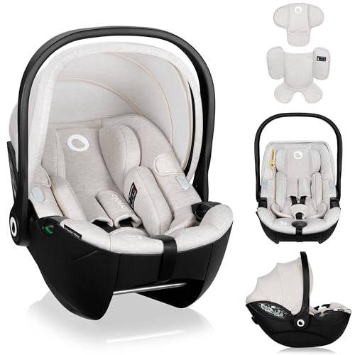 LIONELO MOXIE i-Size Kindersitz 40-87 cm, Babyschale Gruppe 0+, rückwärtsgerichtet, Kopfstütze verstellbar, Seitenschutz, i-Size R129
