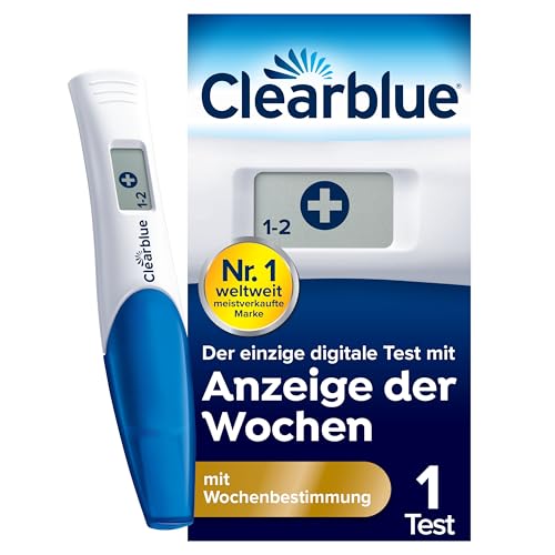 Clearblue Schwangerschaftstest Frühtest digital, Pregnancy Test, 1x Frühschwangerschaftstest/Schwangerschaftsfrühtest mit Wochenbestimmung, Schwangerschaft bestimmen, 25 mIU/ml