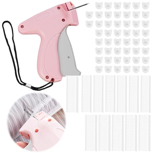 Schnelles Fixiergerät für Kleidung,YOURKAY Quick Clothing Fixer,Quilt-Tackerpistole,Mikro-Stichpistole,Stichsäumpistole Mini Label Sewing Quilting Hemming Tool with 660 Micro Fasteners And 50Pcs Repla