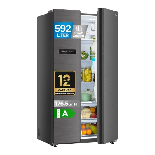Midea Side-by-Side Kühlschrank 592 L, No Frost, 35 dB, Humidity Control