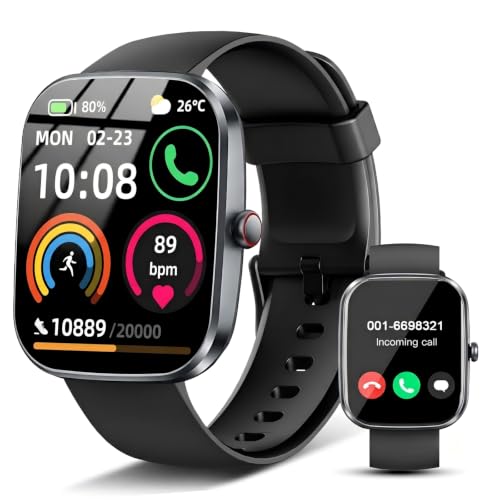 Smartwatch Herren Damen, 1.91''HD Fitnessuhr Sportuhr mit Bluetooth Anrufe