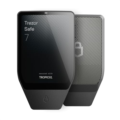 Trezor Safe 7 – Krypto-Hardware-Wallet mit Bluetooth, Farb-Touchscreen, Transparentem Secure Element, Quantum-Ready (Charcoal Black)