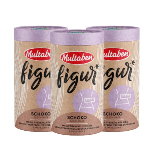 Multaben Diät Shake – proteinreicher Abnehm Shake für eine Eiweiß Diät – Schoko-Geschmack mit Vitaminen und Mineralstoffen – sättigender Diät Drink als hochwertiger Nahrungsersatz - 3 x 440g