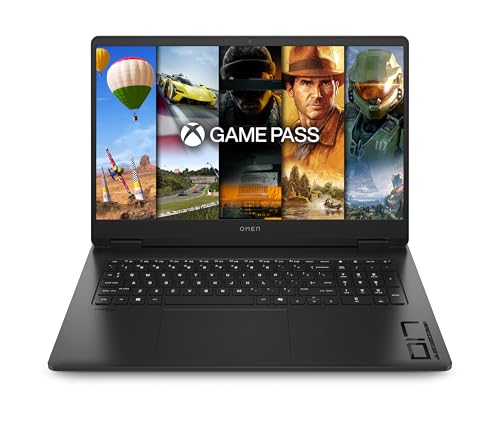 HP Omen Gaming Laptop | 17,3 Zoll FHD-Display - 144 Hz | AMD Ryzen 5 8645HS | 16 GB DDR5 RAM (2x8 GB) | 512 GB SSD | NVIDIA GeForce RTX 4050 (6GB) | QWERTZ | Windows 11 | 3 Monate GamePass | Schwarz