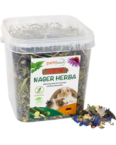 petifool Nager Herba 430g - Alleinfutter für Nager - Nagerfutter für Kaninchen und Meerschweinchen - ohne künstliche Zusätze - 100% Natur - artgerechtes Futter
