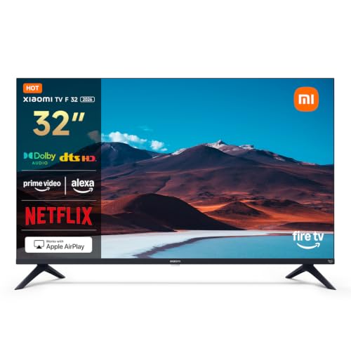 Xiaomi TV F 32, 32 Zoll (81 cm), HD, Smart TV, Fire OS7, Triple Tuner DVB-C/S/S2/T/T2, Dolby Audio™, DTS Virtual:X, DTS-HD, Sprachsteuerung mit Alexa, Kompatibel mit Apple AirPlay