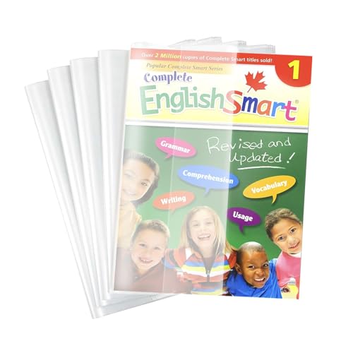 yivom 10 Stück Buchumschlag A4 Transparent, 21 x 30cm Buchumschläge Schulbücher, Verdickte wiederverwendbare A4 Transparenter Buchumschlag für Office Der Schule