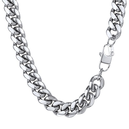 PROSTEEL Herren Halskette Edelstahl massiv Panzerkette Wasserfest Kette