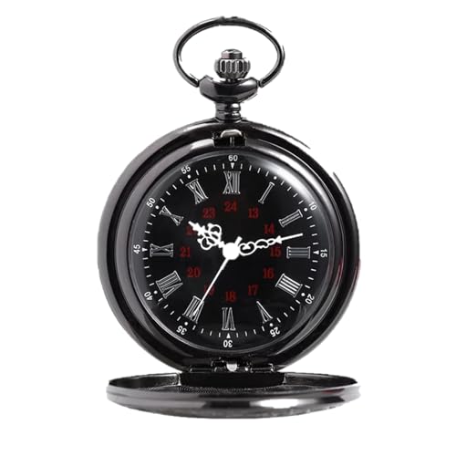 Cerioll Vintage Taschenuhr, Retro Quarz Taschenuhr, Retro Taschenuhr Herren Mit Kette, Klassische Herren-Taschenuhr, Antik Kettenuhr Mit Römisch Ziffern, Vintage Herren Taschenuhr Mit Kette