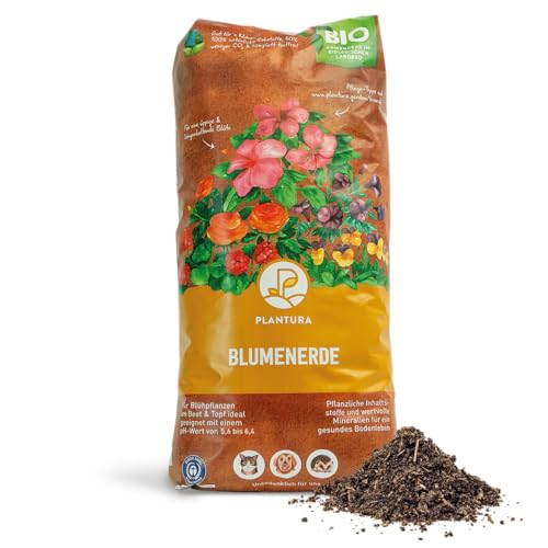Plantura Bio-Blumenerde, torffrei & klimafreundlich, vorgedüngt, 40 L