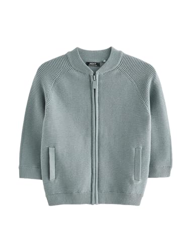 NEXT Jungen Standard Bomberjacke mit durchgehendem Reißverschluss Blau 98-104
