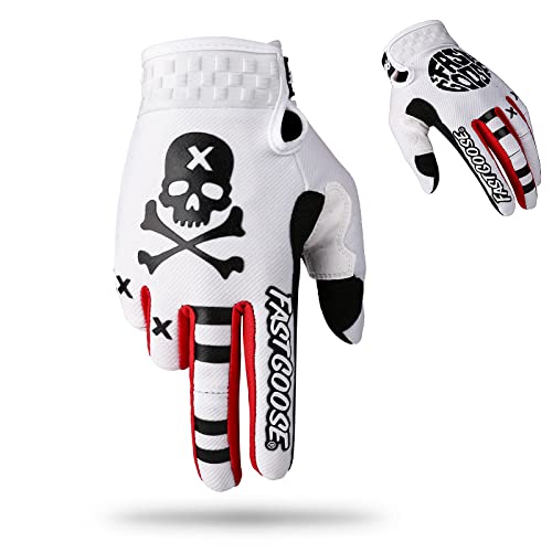 Fast passion Dirt Bike Motorradhandschuhe, Motocross-Handschuhe, Motorrad, Reiten, Fahrrad-Handschuhe, ATV MX, MTB, Offroad-Rennsport, Sport, Radhandschuh (Weiß1, L)