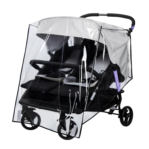 bemece Regenschutz Kinderwagen für Zwillinge, Outdoor-Schutz für Babys