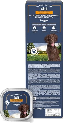 Lifelong by Amazon Nassfutter für Hunde, Pastete mit Huhn, 300g, 10er-Pack