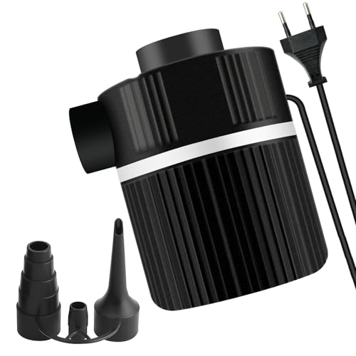 Elektrische Luftpumpe für Vakuumbeutel 2 in 1, mit 3 Düsen, 220-240 V, Aufblas- und Entlüftungspumpen für Camping im Freien, Luftmatratzenbetten, Boote, aufblasbare Kissen, Sofas, Schwimmhilfen