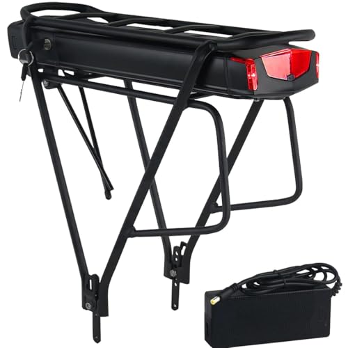 36V 13Ah E-Bike-Akku mit Gepäckträger für 250 W, 500 W, 750 W, 1000 W E-Bike-Bafang Drive (36V 13Ah Bis zu 500w mit/Gepäckträger)