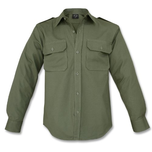 Mil-Tec Unisex Ripstop Hemd, Oliv, M EU