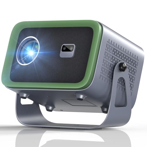 Videoprojektor 【Elektrischer Fokus/Keystone】 360° Rotating Mini Projektor 4K Unterstützt, 18000L WiFi6 Bluetooth Projektor Full HD 1080P, 50% Zoom, Retroprojektor, tragbar für Smartphone/HDMI/TV Stick