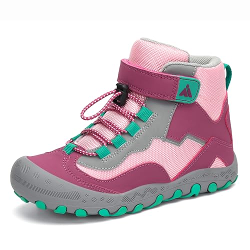 Mishansha Kinder Wanderschuhe Trekking Wanderstiefel Outdoor Trekkingschuhe Pastellviolett 28 EU