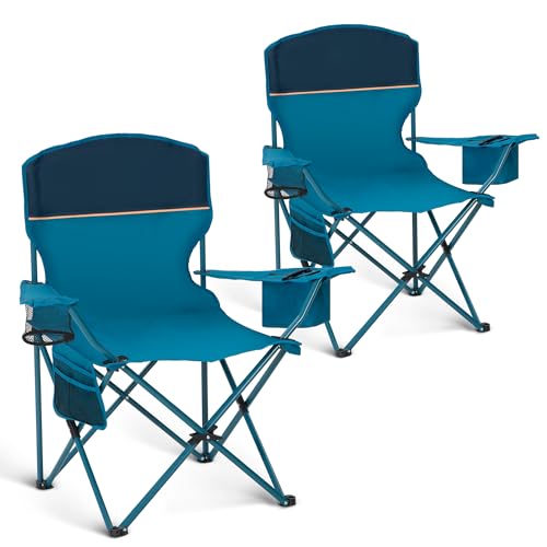 HIGH POINT SPORTS Campingstuhl Faltbar 2er Set bis 102kg, Campingsessel