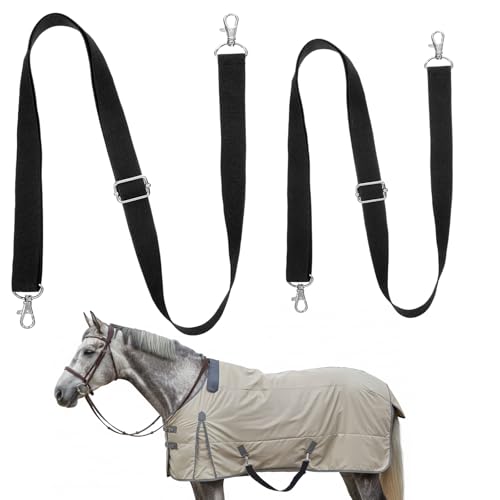 2 Stück Beinschnüre für Pferdedecken Ersatz-Beinriemen 73-134cm