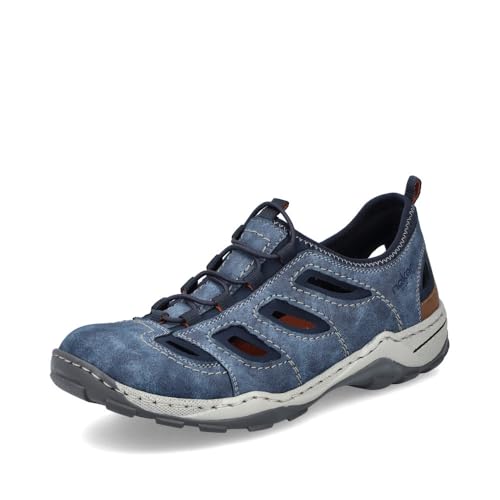 Rieker Herren Low-Top Sneaker 08065, Männer Halbschuhe,Freizeitschuhe,Turnschuhe,Laufschuhe,straßenschuhe,Strassenschuhe,blau (17),43 EU / 9 UK