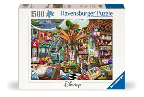Ravensburger Puzzle Disney Buchhandlung der Wunder - 1500 Teile Puzzle | 1500 Teile Disney Puzzle, Erwachsenenpuzzle, Geschenk für Frauen und Männer