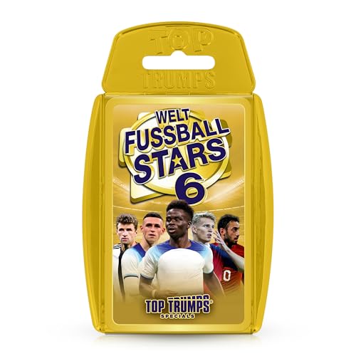 Top Trumps Wetfussballstars 6 Kartenspiel für Kinder - Klassisches WFS Lernkartenspiel für Fans von Fussball- 2+ Spieler ab 6+ Jahre - Deutsch