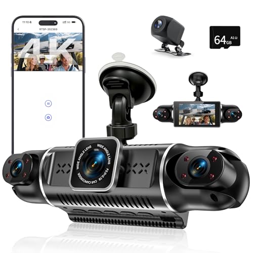 4K dashcam Auto vorne hinten 4 Kanal Dash cam mit 3