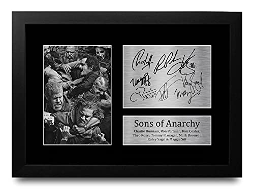 HWC Trading Sons Of Anarchy A4 Gerahmte Signiert Gedruckt Autogramme Bild Druck-Fotoanzeige Geschenk Für Tv-Show-Fans